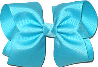 Large Solid Color Bow Navajo Turquoise