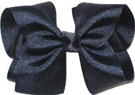 Large Solid Color Bow Navy