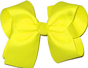 Large Solid Color Bow Neon Yellow