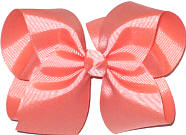 Large Solid Color Bow Peach