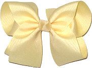 Large Solid Color Bow Wheat