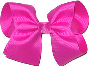 Large Solid Color Bow Wild Berry