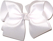 Downsized Large Solid Color Bow White