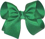 Medium Solid Color Bow Emerald