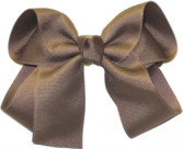 Medium Solid Color Bow Taupe