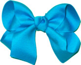 Medium Solid Color Bow Turquoise