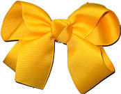 Medium Solid Color Bow Yellow Gold