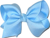 Toddler Solid Color Bow 312 Blue