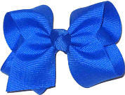 Toddler Solid Color Bow Electric Blue