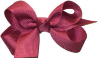 Small Solid Color Bow Colonial Rose