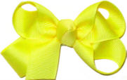 Small Solid Color Bow Lemon