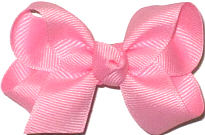 Small Solid Color Bow Pink