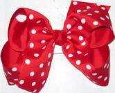 Large Red with White Polka Dots Polka Dot Bow