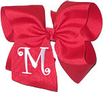 Red and White Monogrammed Initial