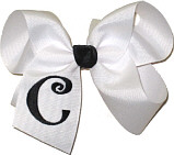 White and Black Monogrammed Initial
