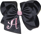 Black and Light Pink Monogrammed Initial