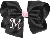 Black and Light Pink Monogrammed Initial