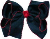 Large Moonstitch Bow Navy and Red