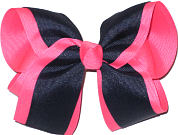 Tutti Fruiti and Navy Large Double Layer Bow
