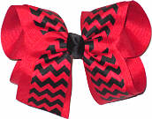 Large Black and Red School Bow