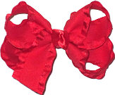 Red Medium Double Layer Bow