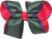 Large Three Layer Forest over Navy over Red Double Layer Overlay Bow