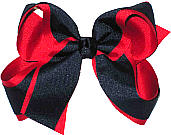 Red and Navy Large Double Layer Bow