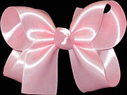 Medium Light Pink Satin Bow