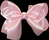 Large Light Pink Satin Bow